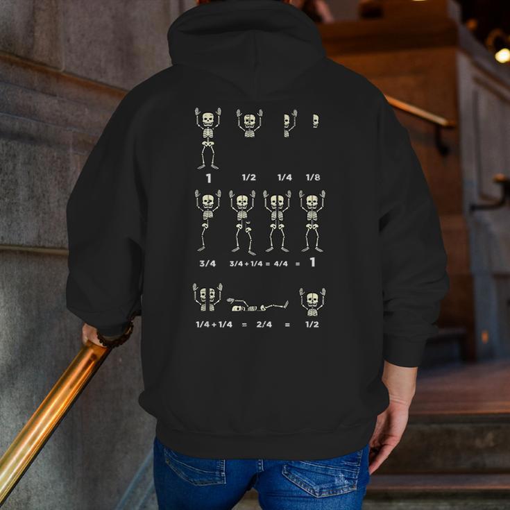 Halloween Skeleton Math Fraction Teacher Men Women Men Zip Up Hoodie Back Print, funny gift Halloween Skeleton Math Fraction Teacher Men Women Men Zip Up Hoodie Back Print, funny gift