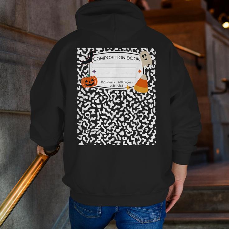 Halloween Teacher Composition Book Notebook Matching Group Men Zip Up Hoodie Back Print, funny gift Halloween Teacher Composition Book Notebook Matching Group Men Zip Up Hoodie Back Print, funny gift