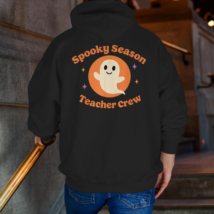 Halloween Teacher Crew Spooky Season Retro Ghost Men Zip Up Hoodie Back Print, funny gift Halloween Teacher Crew Spooky Season Retro Ghost Men Zip Up Hoodie Back Print, funny gift
