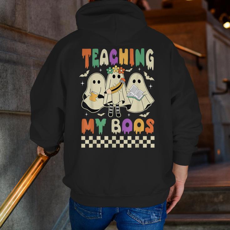 Halloween Teaching My Boos Cute Ghost Teacher Life Costume Men Zip Up Hoodie Back Print, funny gift Halloween Teaching My Boos Cute Ghost Teacher Life Costume Men Zip Up Hoodie Back Print, funny gift