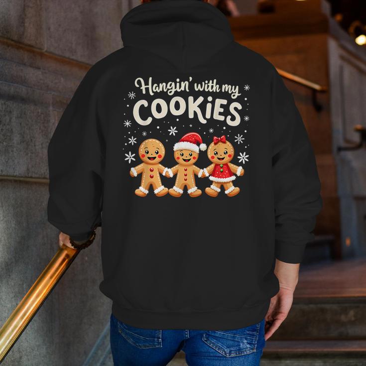 Hangin With My Cookies Gingerbread Christmas Teacher Men Zip Up Hoodie Back Print, funny gift Hangin With My Cookies Gingerbread Christmas Teacher Men Zip Up Hoodie Back Print, funny gift