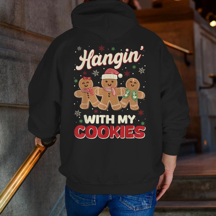 Hangin With My Cookies Gingerbread Man Xmas Teacher Men Zip Up Hoodie Back Print, funny gift Hangin With My Cookies Gingerbread Man Xmas Teacher Men Zip Up Hoodie Back Print, funny gift