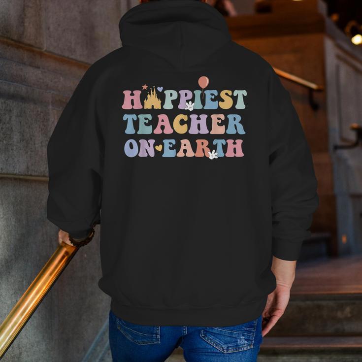 Happiest Teacher On Earth First Day Of School Back To School Men Zip Up Hoodie Back Print, funny gift Happiest Teacher On Earth First Day Of School Back To School Men Zip Up Hoodie Back Print, funny gift