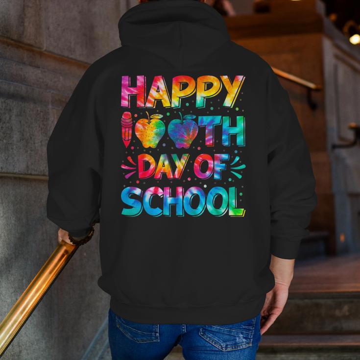Happy 100th Day Of School Teacher Student 100 Days Tie Dye Men Women Kids Men Zip Up Hoodie Back Print, funny gift Happy 100th Day Of School Teacher Student 100 Days Tie Dye Men Women Kids Men Zip Up Hoodie Back Print, funny gift