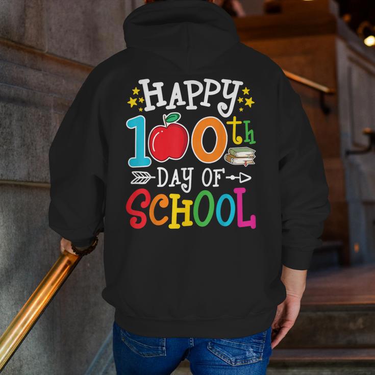 Happy 100th Day Of School Teachers 100 Days Of School Kids Men Zip Up Hoodie Back Print, funny gift Happy 100th Day Of School Teachers 100 Days Of School Kids Men Zip Up Hoodie Back Print, funny gift