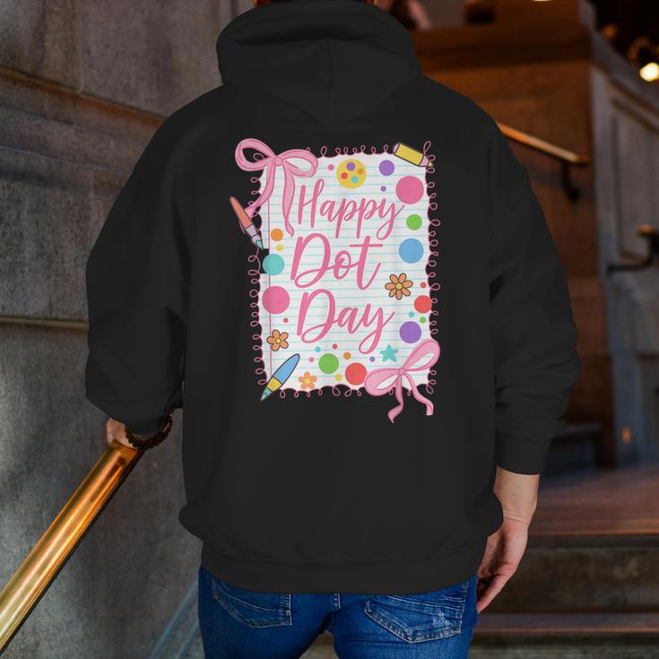 Happy Dot Day Bow Coquette For Teacher Girls Men Zip Up Hoodie Back Print, funny gift Happy Dot Day Bow Coquette For Teacher Girls Men Zip Up Hoodie Back Print, funny gift