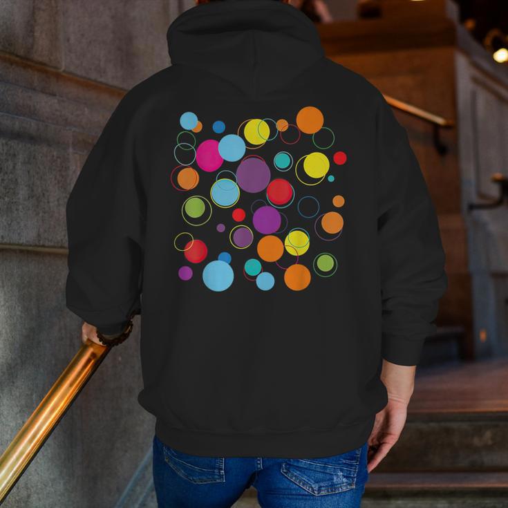 Happy Dot Day Colorful Polka Dot Art Teacher Student Kids Men Zip Up Hoodie Back Print, funny gift