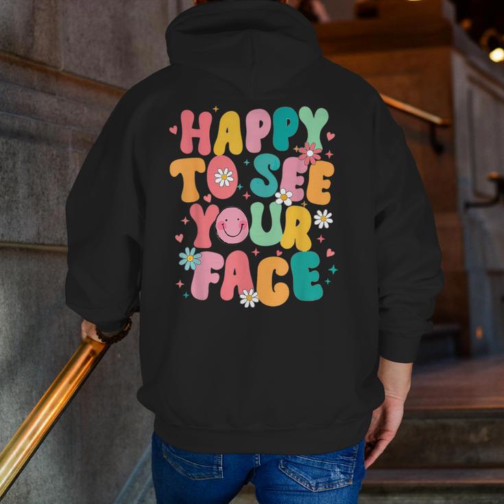 Happy To See Your Face Teacher Disco Ball Back To School Men Zip Up Hoodie Back Print, funny gift Happy To See Your Face Teacher Disco Ball Back To School Men Zip Up Hoodie Back Print, funny gift