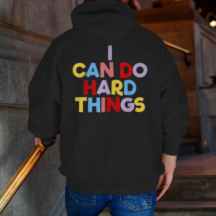I Can Do Hard Things Teacher Inspiration Do Hard Things Men Zip Up Hoodie Back Print, funny gift