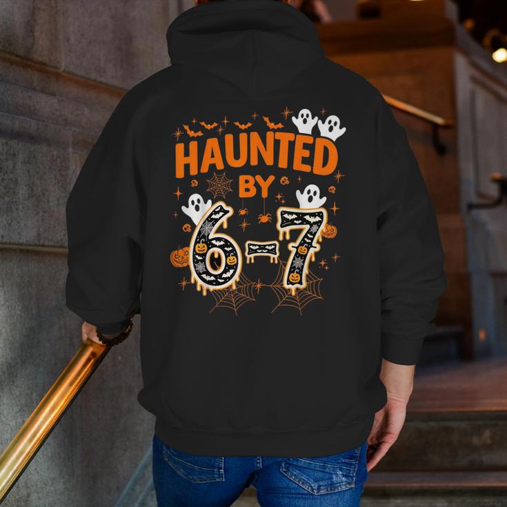 Haunted By 6-7 Halloween Math Teacher Joke Men Zip Up Hoodie Back Print, funny gift Haunted By 6-7 Halloween Math Teacher Joke Men Zip Up Hoodie Back Print, funny gift