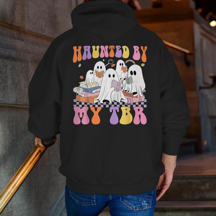Haunted By My TBR Cute Ghosts Book Reading Teacher Halloween Men Zip Up Hoodie Back Print, funny gift Haunted By My TBR Cute Ghosts Book Reading Teacher Halloween Men Zip Up Hoodie Back Print, funny gift