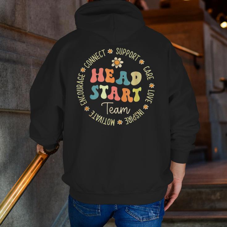Head Start Team Homeschooling Teacher Back To School Men Zip Up Hoodie Back Print, funny gift