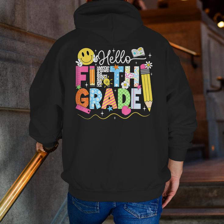 Hello Fifth Grade Team 5th Grade Back To School Teacher Kids Men Zip Up Hoodie Back Print, funny gift Hello Fifth Grade Team 5th Grade Back To School Teacher Kids Men Zip Up Hoodie Back Print, funny gift