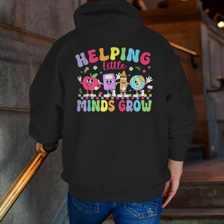 Helping Little Minds Grow Teacher Life Back To School Men Zip Up Hoodie Back Print, funny gift Helping Little Minds Grow Teacher Life Back To School Men Zip Up Hoodie Back Print, funny gift