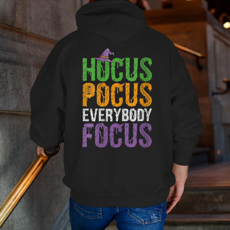 Hocus Pocus Everybody Focus Teacher Halloween Men Zip Up Hoodie Back Print, funny gift Hocus Pocus Everybody Focus Teacher Halloween Men Zip Up Hoodie Back Print, funny gift