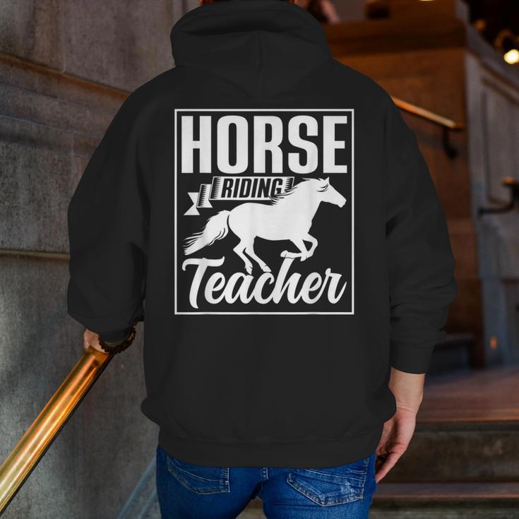 Horse Riding Teacher Rider Lover Equestrian Men Women Kids Men Zip Up Hoodie Back Print, funny gift