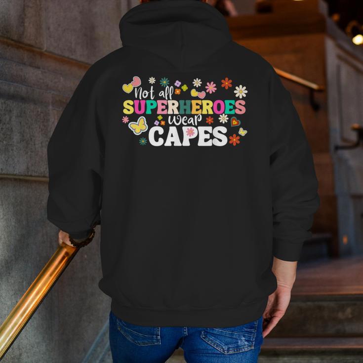 Hot All Superheroes Wear Capes Cute Teacher End Of School Men Zip Up Hoodie Back Print, funny gift Hot All Superheroes Wear Capes Cute Teacher End Of School Men Zip Up Hoodie Back Print, funny gift