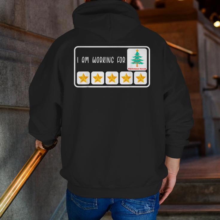 I'm Working For Christmas Break 5 Star Winter Teacher Stars Men Zip Up Hoodie Back Print, funny gift I'm Working For Christmas Break 5 Star Winter Teacher Stars Men Zip Up Hoodie Back Print, funny gift