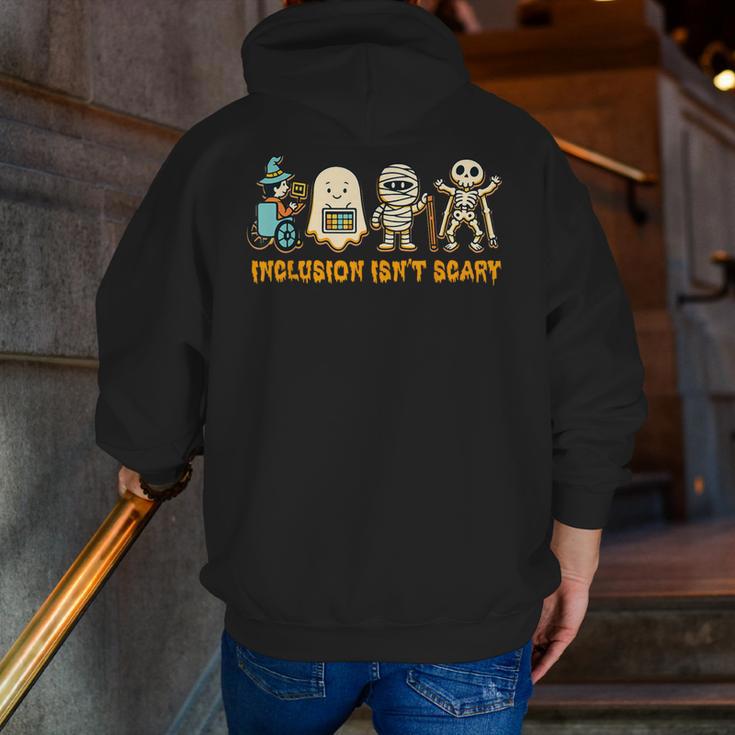 Inclusion Isn't Scary Halloween Sped Teacher Women Men Men Zip Up Hoodie Back Print, funny gift Inclusion Isn't Scary Halloween Sped Teacher Women Men Men Zip Up Hoodie Back Print, funny gift
