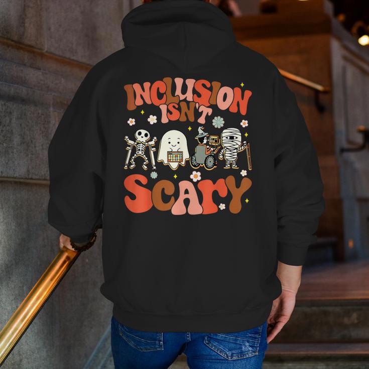 Inclusion Isn't Scary SLP Sped Teacher Halloween Men Zip Up Hoodie Back Print, funny gift Inclusion Isn't Scary SLP Sped Teacher Halloween Men Zip Up Hoodie Back Print, funny gift