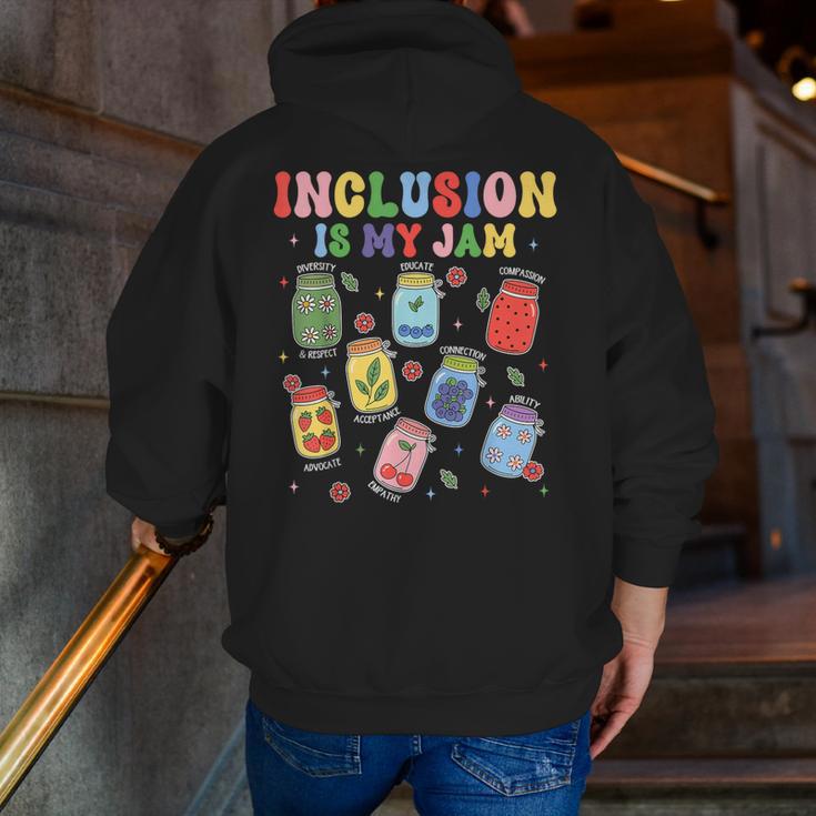 Inclusion Is My Jam SPED Teacher Special Education Life Men Zip Up Hoodie Back Print, funny gift Inclusion Is My Jam SPED Teacher Special Education Life Men Zip Up Hoodie Back Print, funny gift