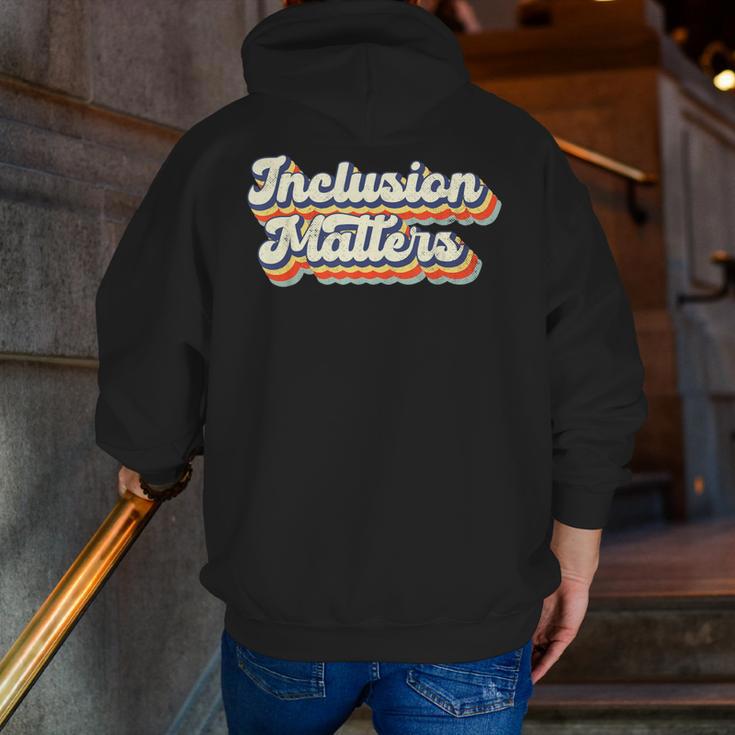 Inclusion Matters Special Education Sped Teacher Vintage Men Zip Up Hoodie Back Print, funny gift