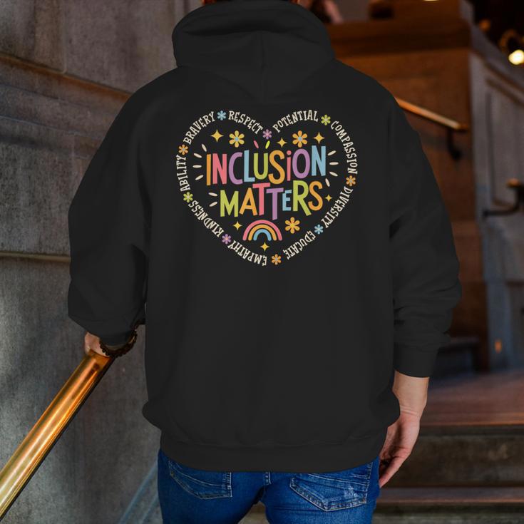 Inclusion Matters Special Education Teacher Autism Awareness Men Zip Up Hoodie Back Print, funny gift Inclusion Matters Special Education Teacher Autism Awareness Men Zip Up Hoodie Back Print, funny gift