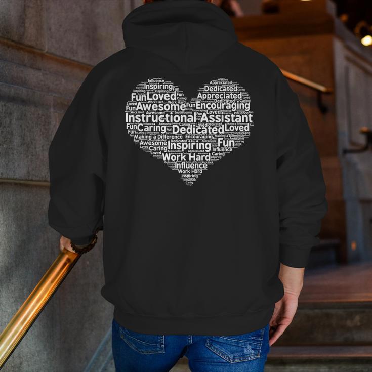 Instructional Assistant Teacher Appreciation T Shirt Men Zip Up Hoodie Back Print, funny gift