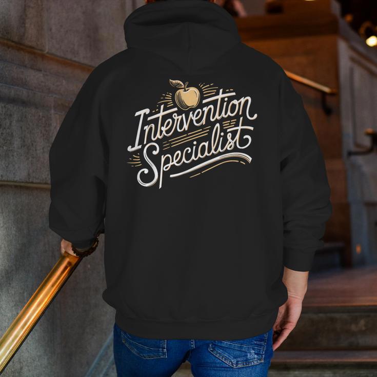 Intervention Teacher Intervention Specialist Men Zip Up Hoodie Back Print, funny gift Intervention Teacher Intervention Specialist Men Zip Up Hoodie Back Print, funny gift