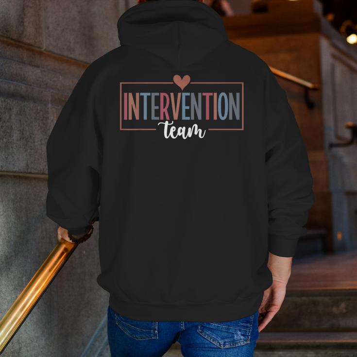 Intervention Team Best Intervention Teacher Squad Men Zip Up Hoodie Back Print, funny gift Intervention Team Best Intervention Teacher Squad Men Zip Up Hoodie Back Print, funny gift