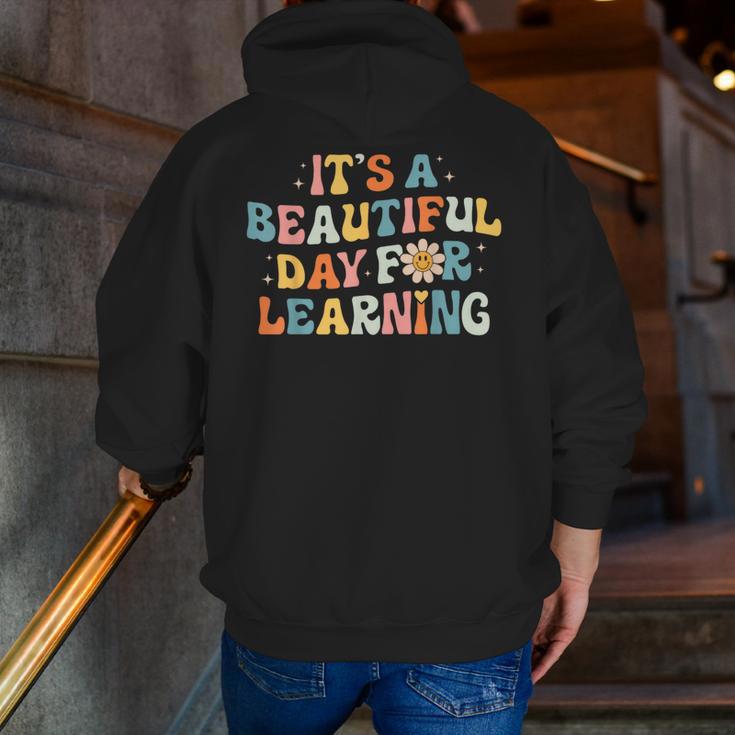 It's Beautiful Day For Learning Retro Teacher Women Men Men Zip Up Hoodie Back Print, funny gift It's Beautiful Day For Learning Retro Teacher Women Men Men Zip Up Hoodie Back Print, funny gift
