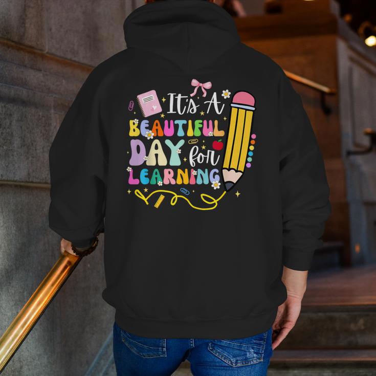 It's Beautiful Day For Learning Teacher Students Girls Boys Men Zip Up Hoodie Back Print, funny gift It's Beautiful Day For Learning Teacher Students Girls Boys Men Zip Up Hoodie Back Print, funny gift