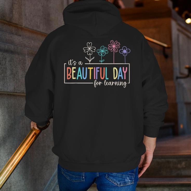 It's a Beautiful Day For Learning Teacher Students Women Men Zip Up Hoodie Back Print, funny gift It's a Beautiful Day For Learning Teacher Students Women Men Zip Up Hoodie Back Print, funny gift