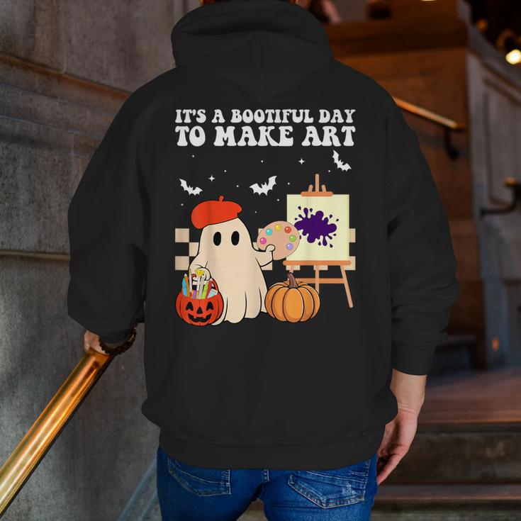 It's A Bootiful Day To Make Art Groovy Art Teacher Halloween Men Zip Up Hoodie Back Print, Groovy Teacher Hoodies, funny gift It's A Bootiful Day To Make Art Groovy Art Teacher Halloween Men Zip Up Hoodie Back Print, Groovy Teacher Hoodies, funny gift