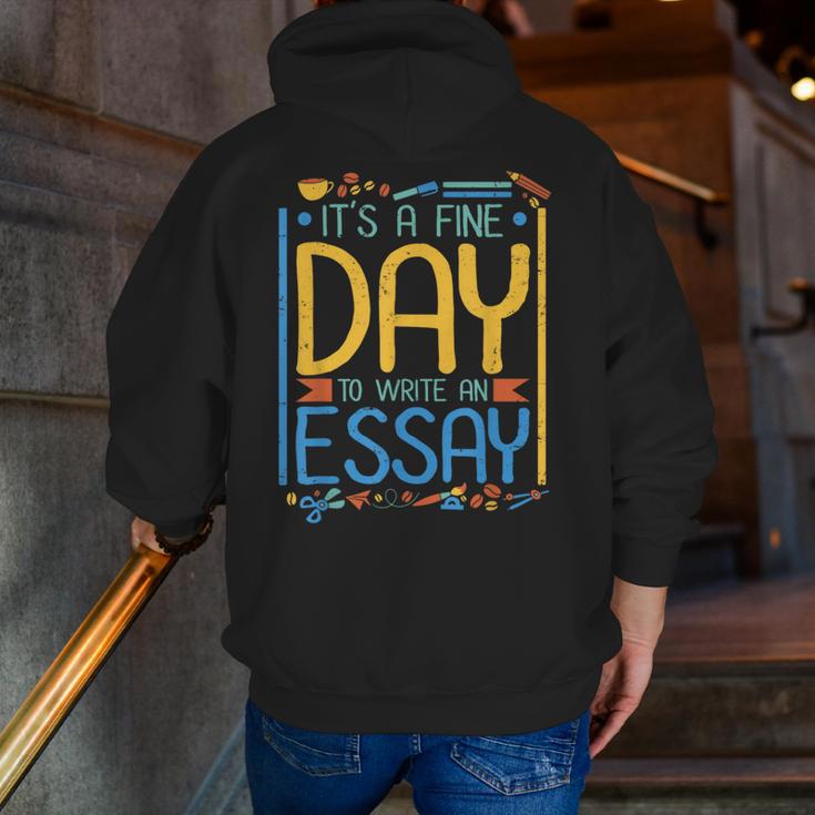 It's A Fine Day To Write An Essay Class English Teacher Men Zip Up Hoodie Back Print, English Teacher Hoodies, funny gift It's A Fine Day To Write An Essay Class English Teacher Men Zip Up Hoodie Back Print, English Teacher Hoodies, funny gift