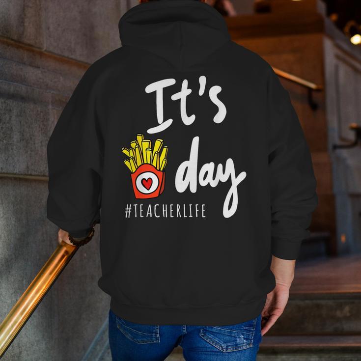 It's Fry Day Teacher Life Men Zip Up Hoodie Back Print, funny gift It's Fry Day Teacher Life Men Zip Up Hoodie Back Print, funny gift