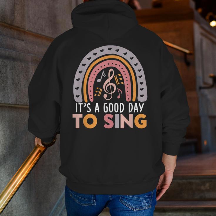 It's A Good Day To Sing Back To School Music Teacher Men Zip Up Hoodie Back Print, funny gift