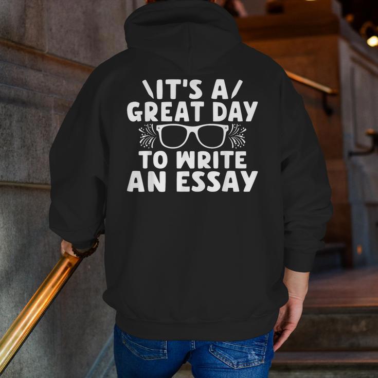 Its a Good Day To Write An Essay English Teacher Men Zip Up Hoodie Back Print, English Teacher Hoodies, funny gift Its a Good Day To Write An Essay English Teacher Men Zip Up Hoodie Back Print, English Teacher Hoodies, funny gift