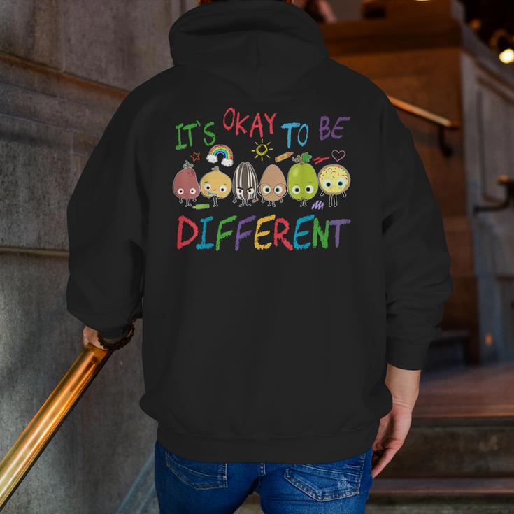 It's Ok To Be Different Apple Teacher Autism Awareness Men Zip Up Hoodie Back Print, funny gift It's Ok To Be Different Apple Teacher Autism Awareness Men Zip Up Hoodie Back Print, funny gift