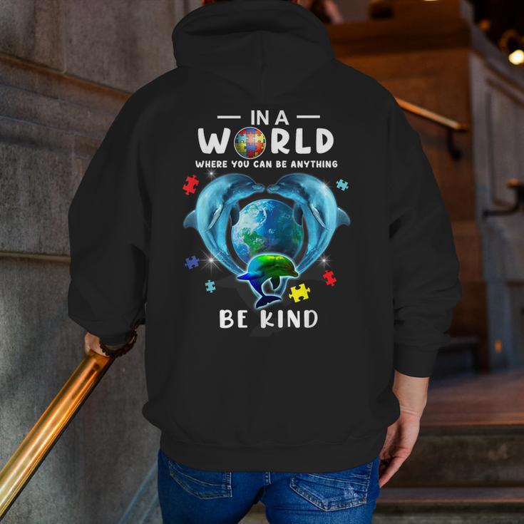 Be Kind Dolphin Autism Awareness Back To School Teacher Men Women Kids Men Zip Up Hoodie Back Print, funny gift Be Kind Dolphin Autism Awareness Back To School Teacher Men Women Kids Men Zip Up Hoodie Back Print, funny gift