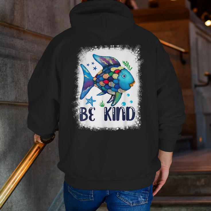 Be Kind Rainbow Fish Teacher Life Back To School Teaching Men Women Men Zip Up Hoodie Back Print, funny gift Be Kind Rainbow Fish Teacher Life Back To School Teaching Men Women Men Zip Up Hoodie Back Print, funny gift