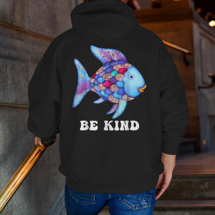 Be Kind Rainbow Fish Teacher Life Teaching Back To School Men Zip Up Hoodie Back Print, funny gift Be Kind Rainbow Fish Teacher Life Teaching Back To School Men Zip Up Hoodie Back Print, funny gift
