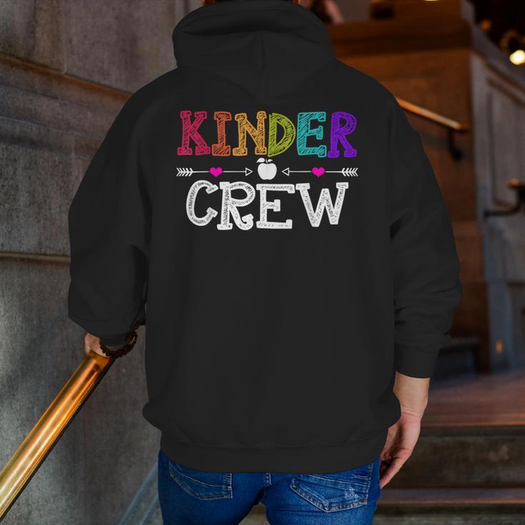 Kinder Crew Kindergarten Teacher 1st Day Of School Men Zip Up Hoodie Back Print, funny gift Kinder Crew Kindergarten Teacher 1st Day Of School Men Zip Up Hoodie Back Print, funny gift