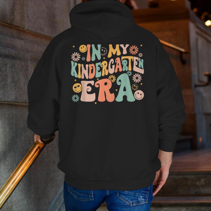 In My Kindergarten Era Retro Back To School Teacher Student Men Zip Up Hoodie Back Print, funny gift