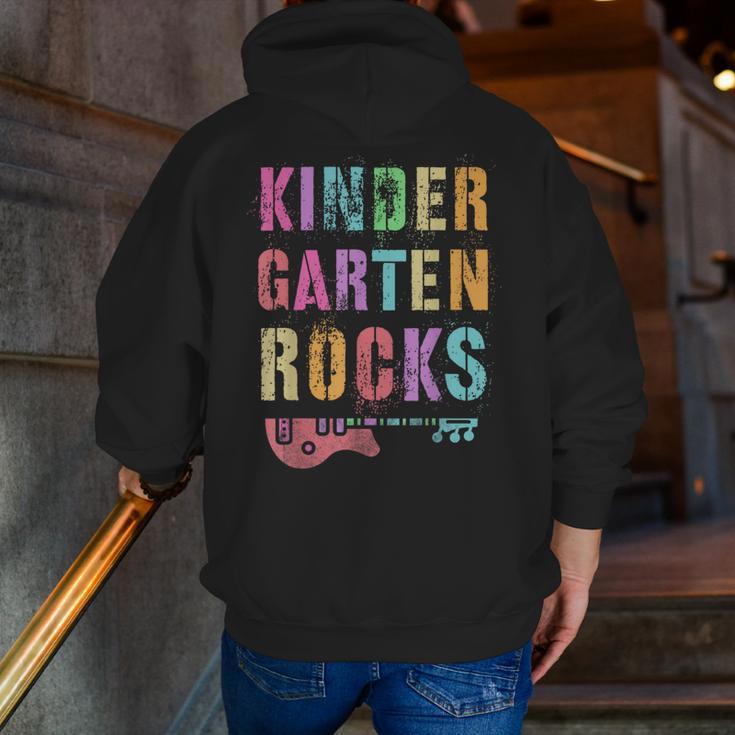 KINDERGARTEN ROCKS Teacher Crew Rock Star Kinder Team Men Zip Up Hoodie Back Print, funny gift KINDERGARTEN ROCKS Teacher Crew Rock Star Kinder Team Men Zip Up Hoodie Back Print, funny gift