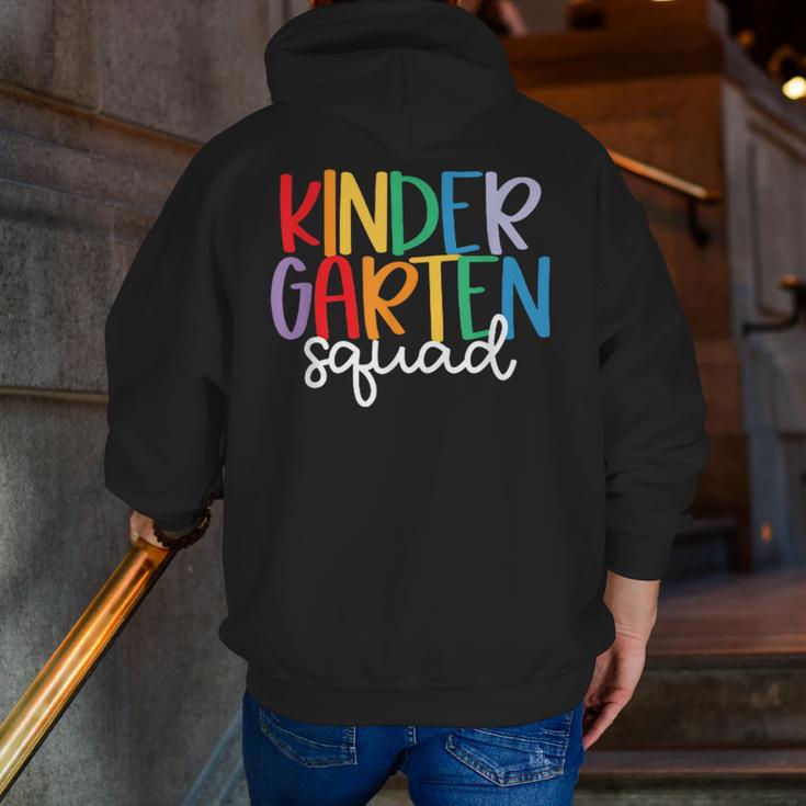 Kindergarten Squad Team Crew Teacher Back To School Men Zip Up Hoodie Back Print, funny gift Kindergarten Squad Team Crew Teacher Back To School Men Zip Up Hoodie Back Print, funny gift