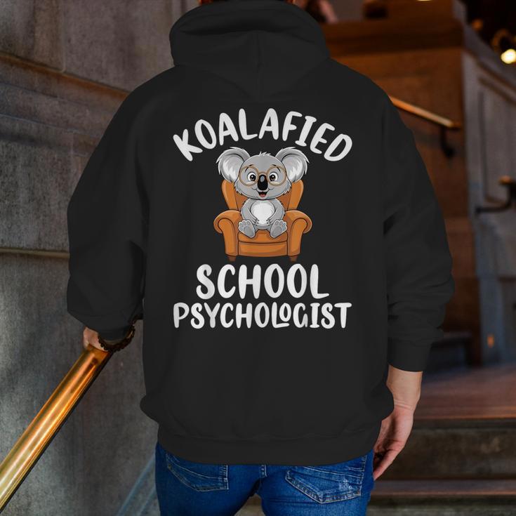 Koalafied School Psychologist Koala Lover Psychology Teacher Men Zip Up Hoodie Back Print, funny gift Koalafied School Psychologist Koala Lover Psychology Teacher Men Zip Up Hoodie Back Print, funny gift