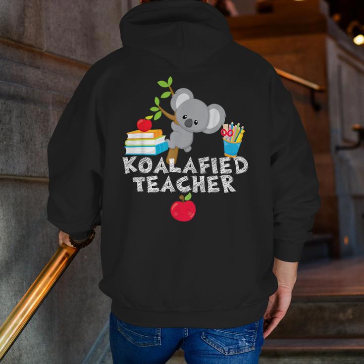 Koalafied Teacher Proud School Teacher Koala Cute T-Shirt Men Zip Up Hoodie Back Print, funny gift Koalafied Teacher Proud School Teacher Koala Cute T-Shirt Men Zip Up Hoodie Back Print, funny gift