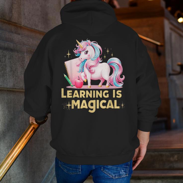 LEARNING IS MAGICAL TEACHER UNICORN BACK TO SCHOOL UNICORN Men Zip Up Hoodie Back Print, funny gift LEARNING IS MAGICAL TEACHER UNICORN BACK TO SCHOOL UNICORN Men Zip Up Hoodie Back Print, funny gift