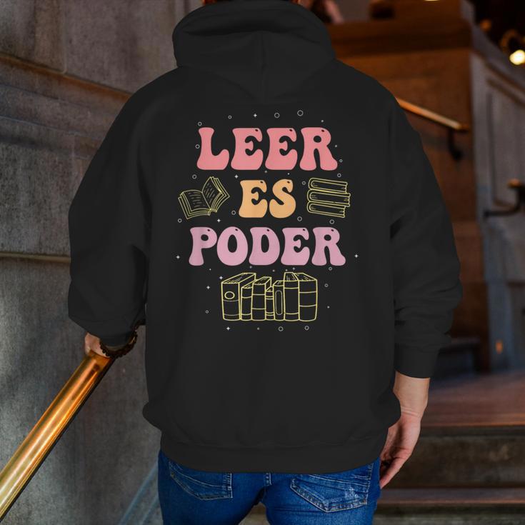 Leer Es Poder Groovy Spanish Teacher Bilingual Maestra Men Women Men Zip Up Hoodie Back Print, Groovy Teacher Hoodies, funny gift Leer Es Poder Groovy Spanish Teacher Bilingual Maestra Men Women Men Zip Up Hoodie Back Print, Groovy Teacher Hoodies, funny gift